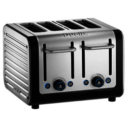 Dualit Architect 4-Slice Toaster, Brushed Steel / Black